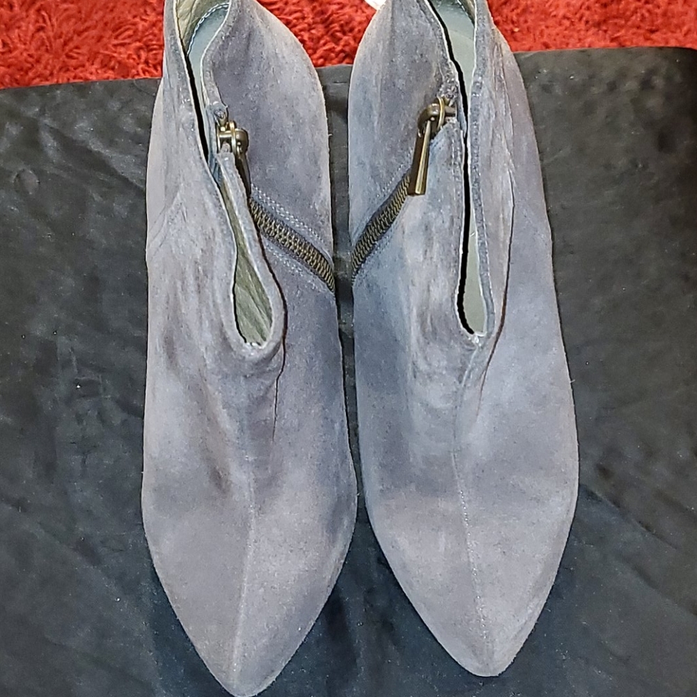 Jessica Simpson Dark Grey Suede Booties